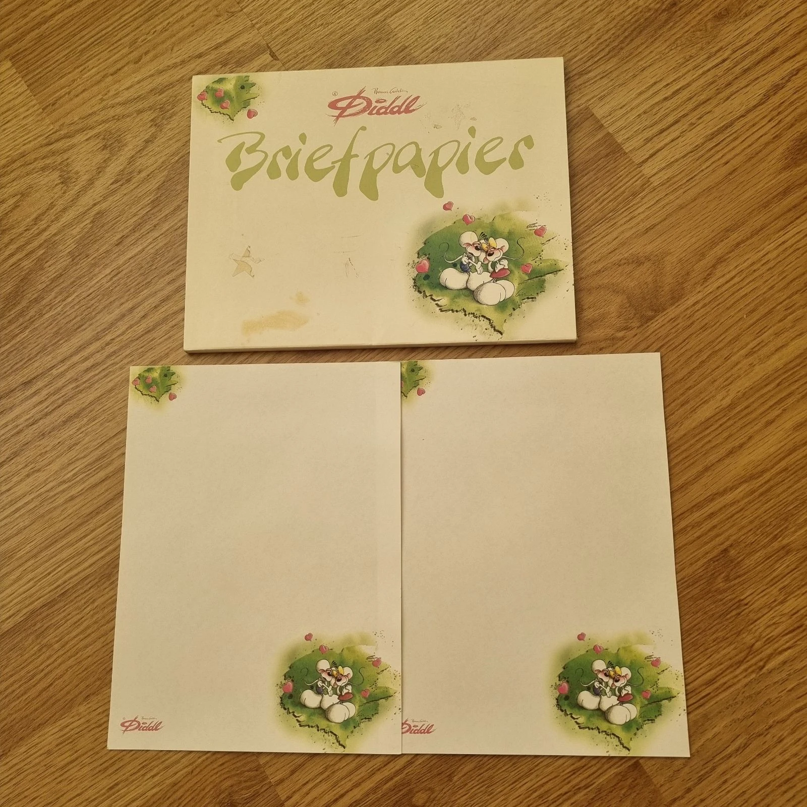 Diddl witte briefpapiermap + 2 briefpapier 35